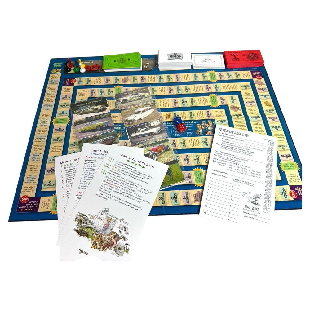 Redneck Life Board Game 2003 Gut Bustin’ Games Complete Hilarious Party Fun